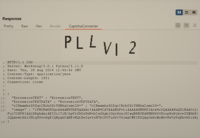 Rendered Image and HTTP Response