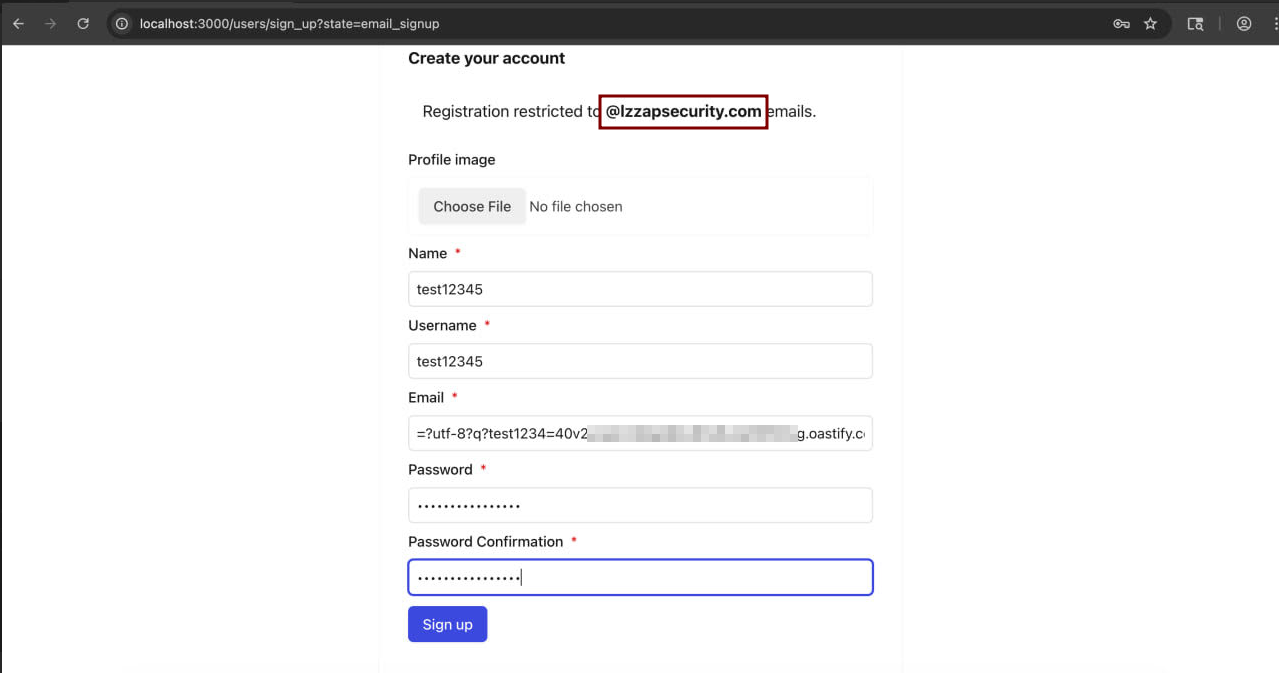 Forem register ekranı
