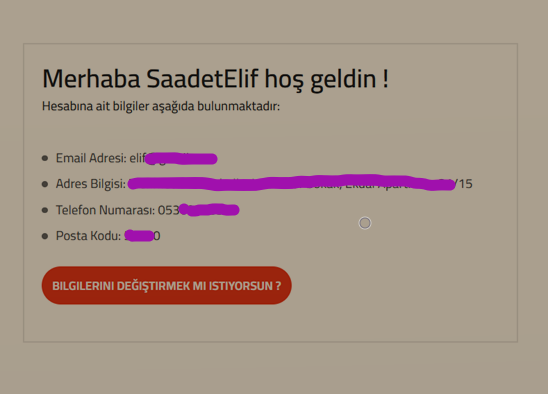 Kullanıcı Bilgileri Ekranı